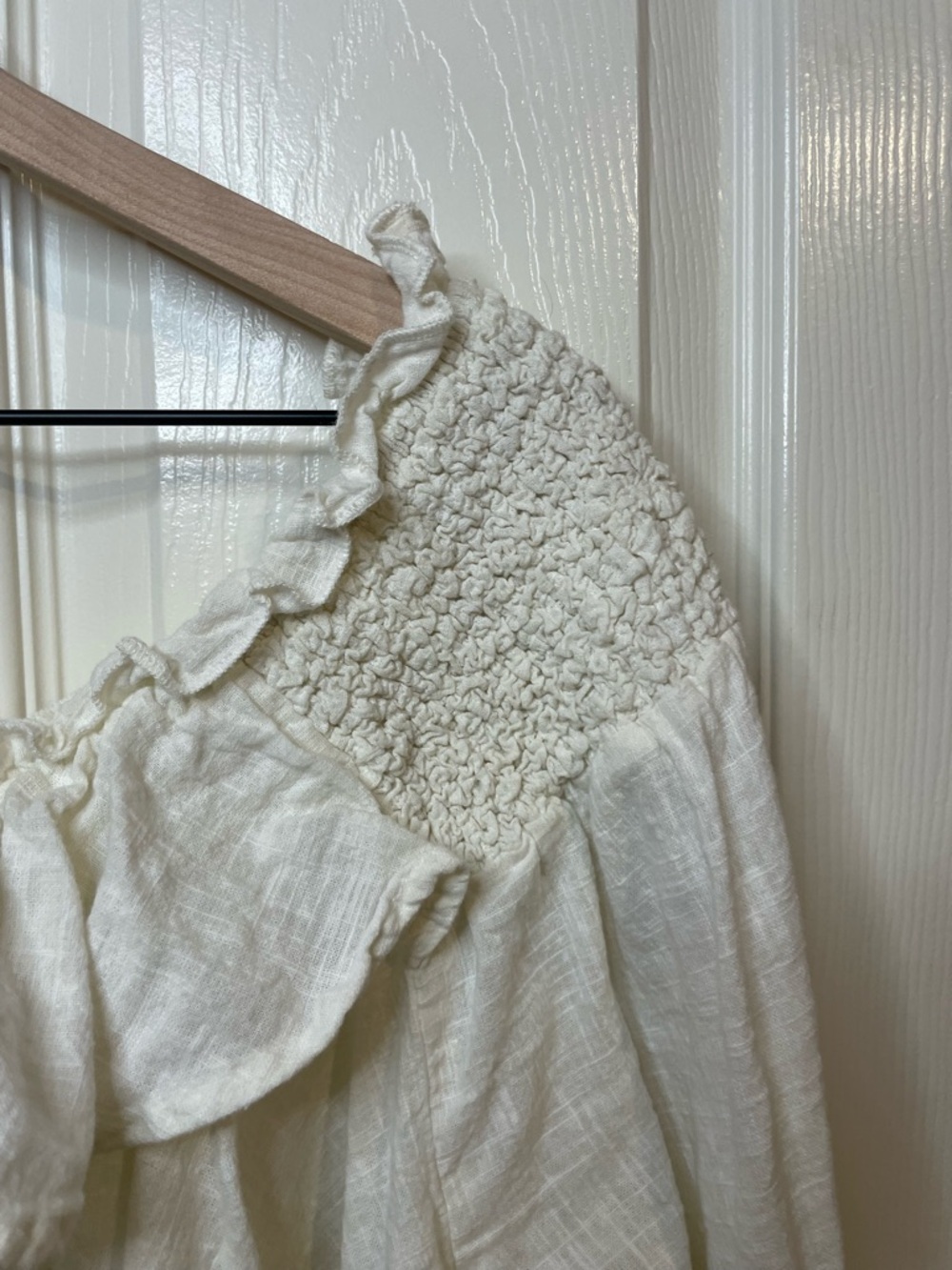 For the Republic Tiered Off the Shoulder Cotton Blouse Boho Cottagecore Size XL - Picture 3 of 8